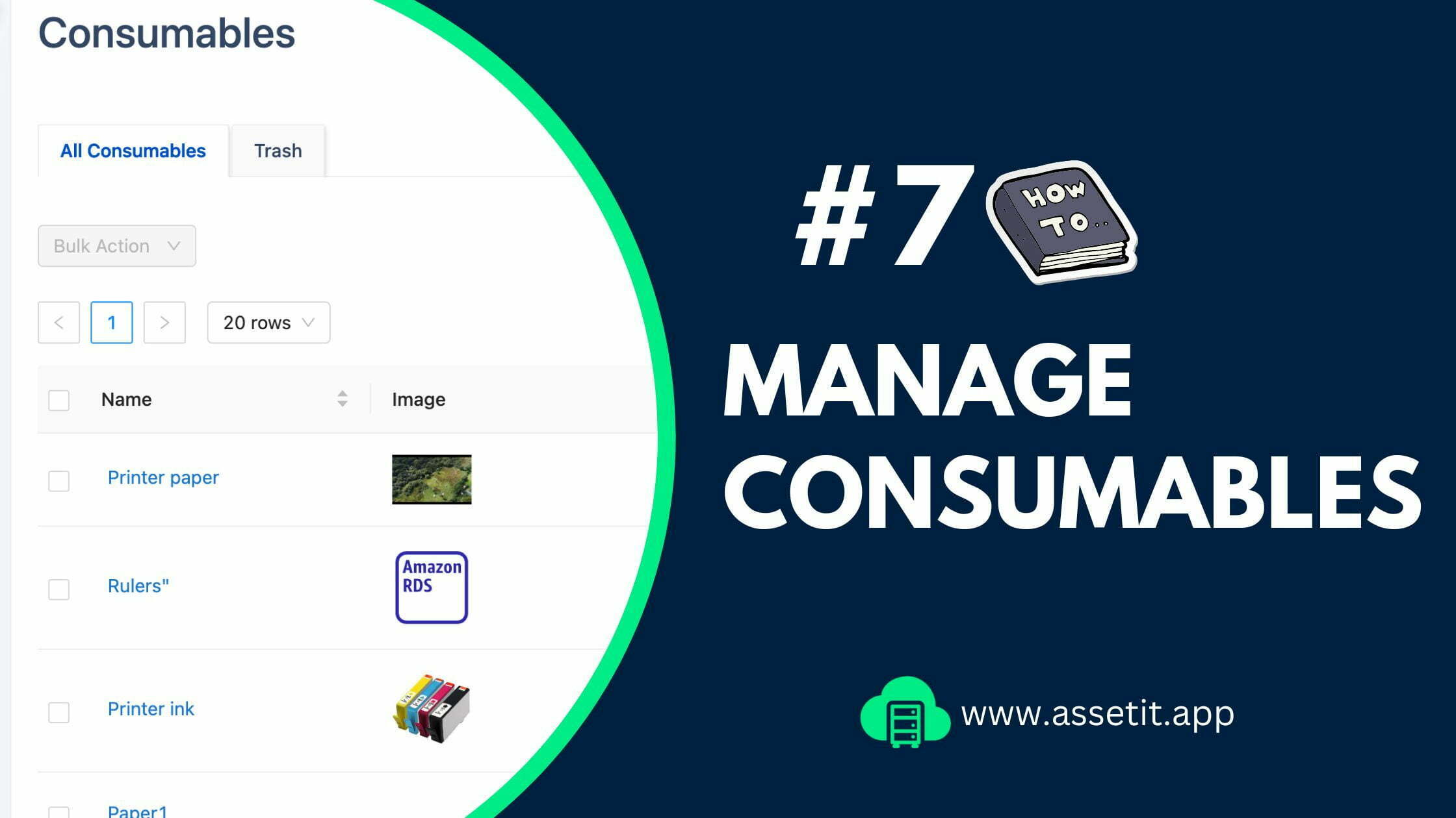 How to manage consumables on AssetIT
