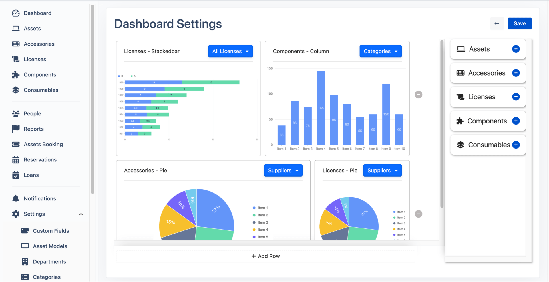 an IT asset management platform dashboard