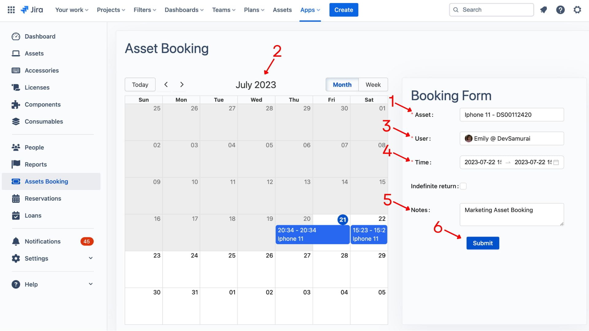 Asset Booking Process