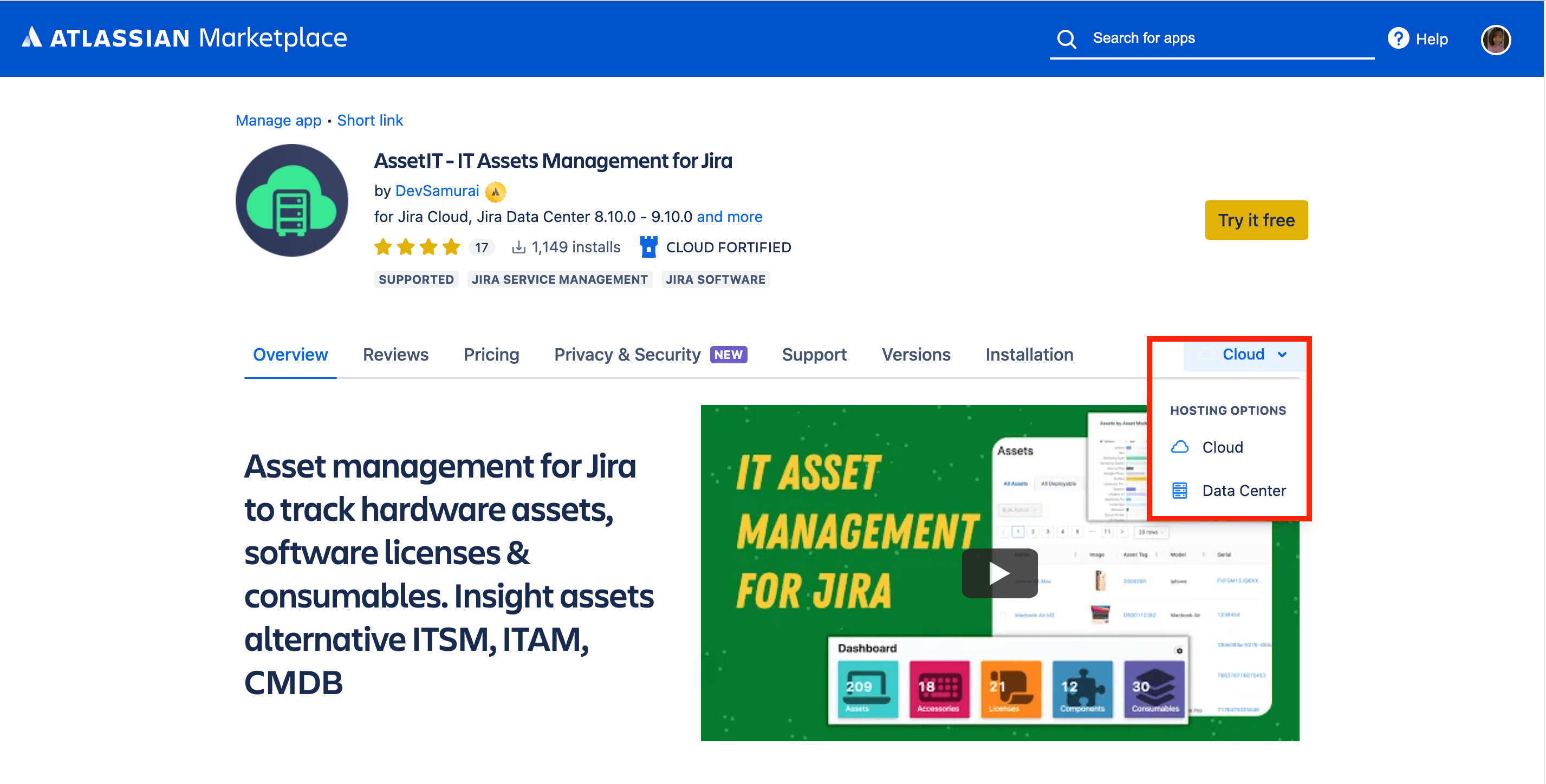 AssetIT hosting options