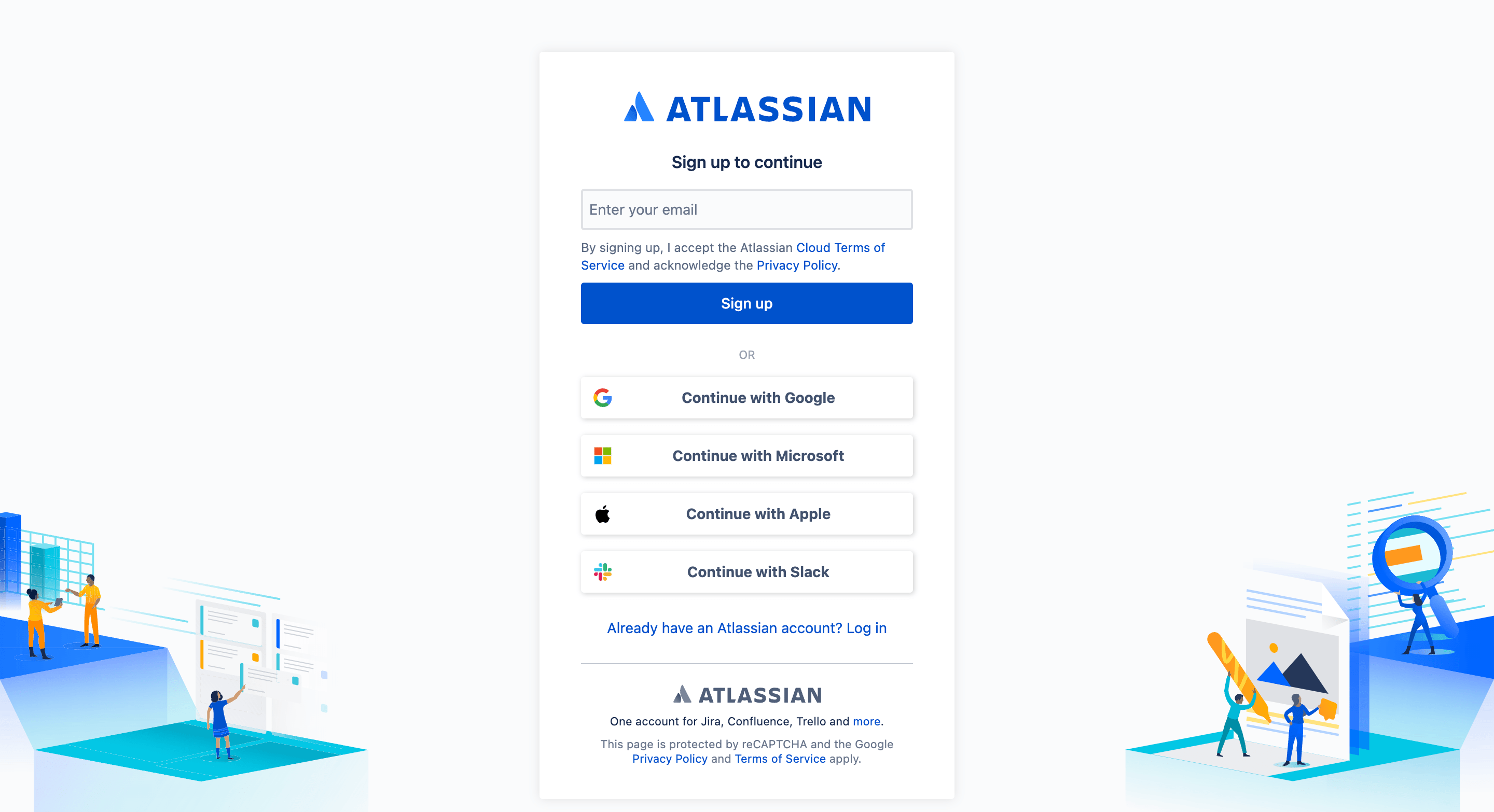 Create an Atlassian account