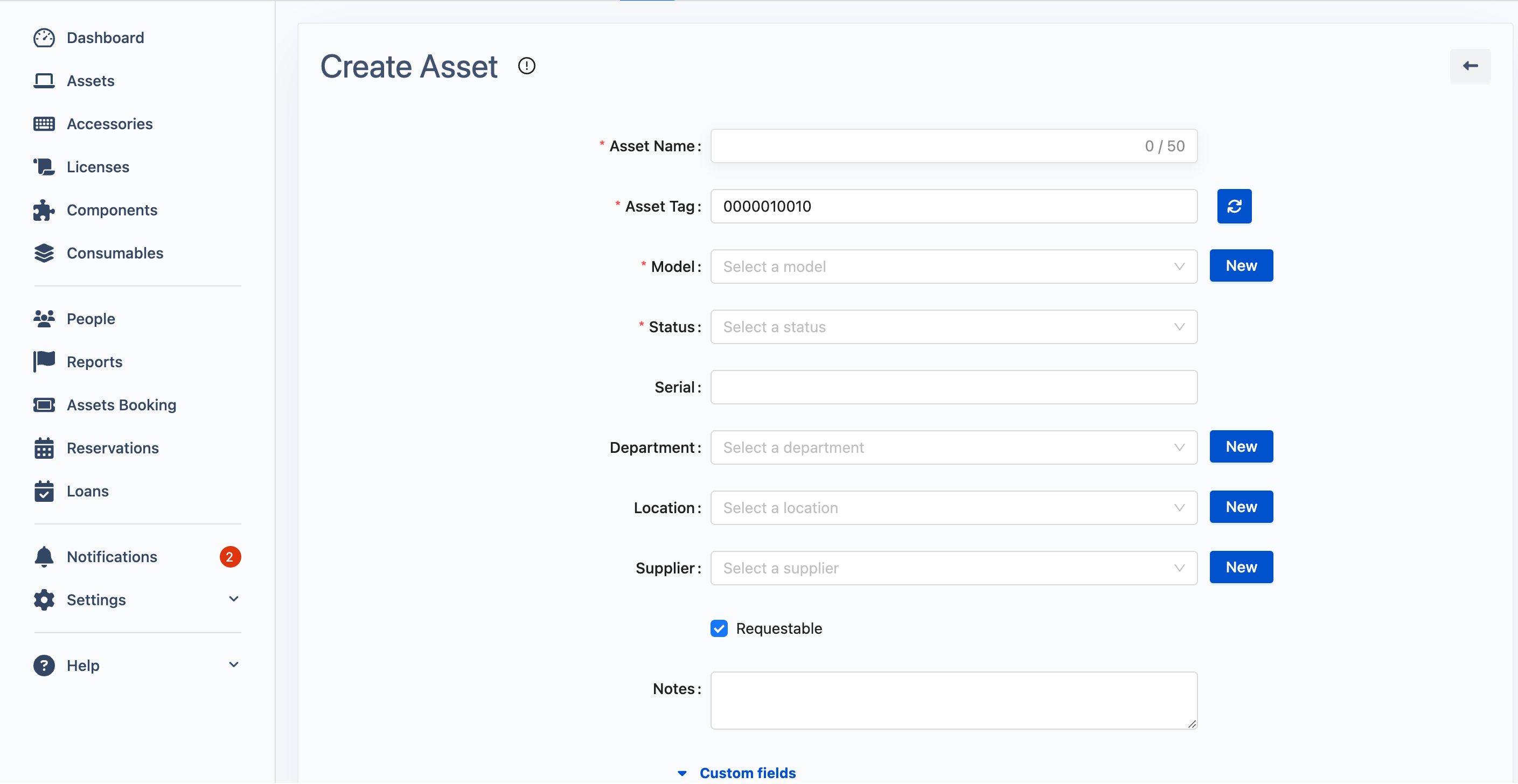 Create an asset in AssetIT, Atlassian Asset Management Tool