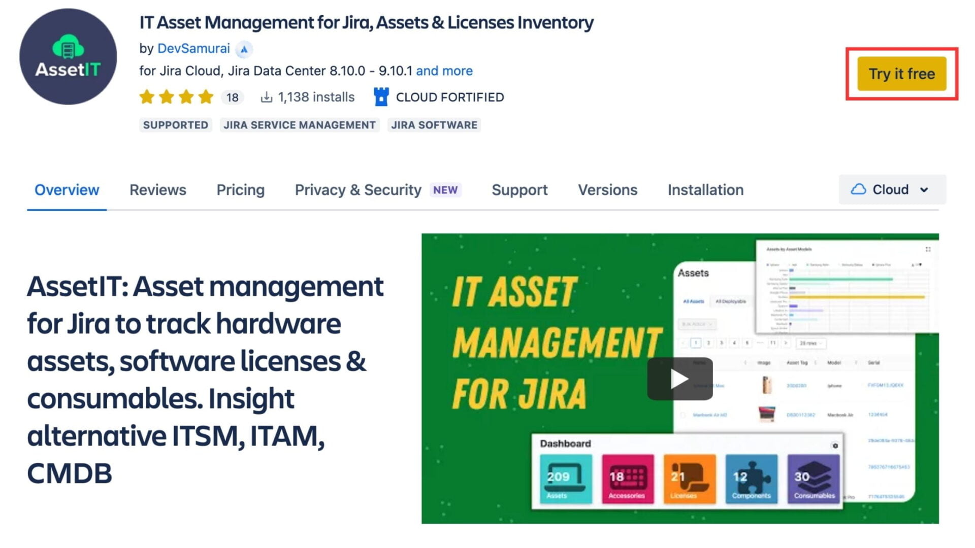 download AssetIT on Atlassian Marketplace