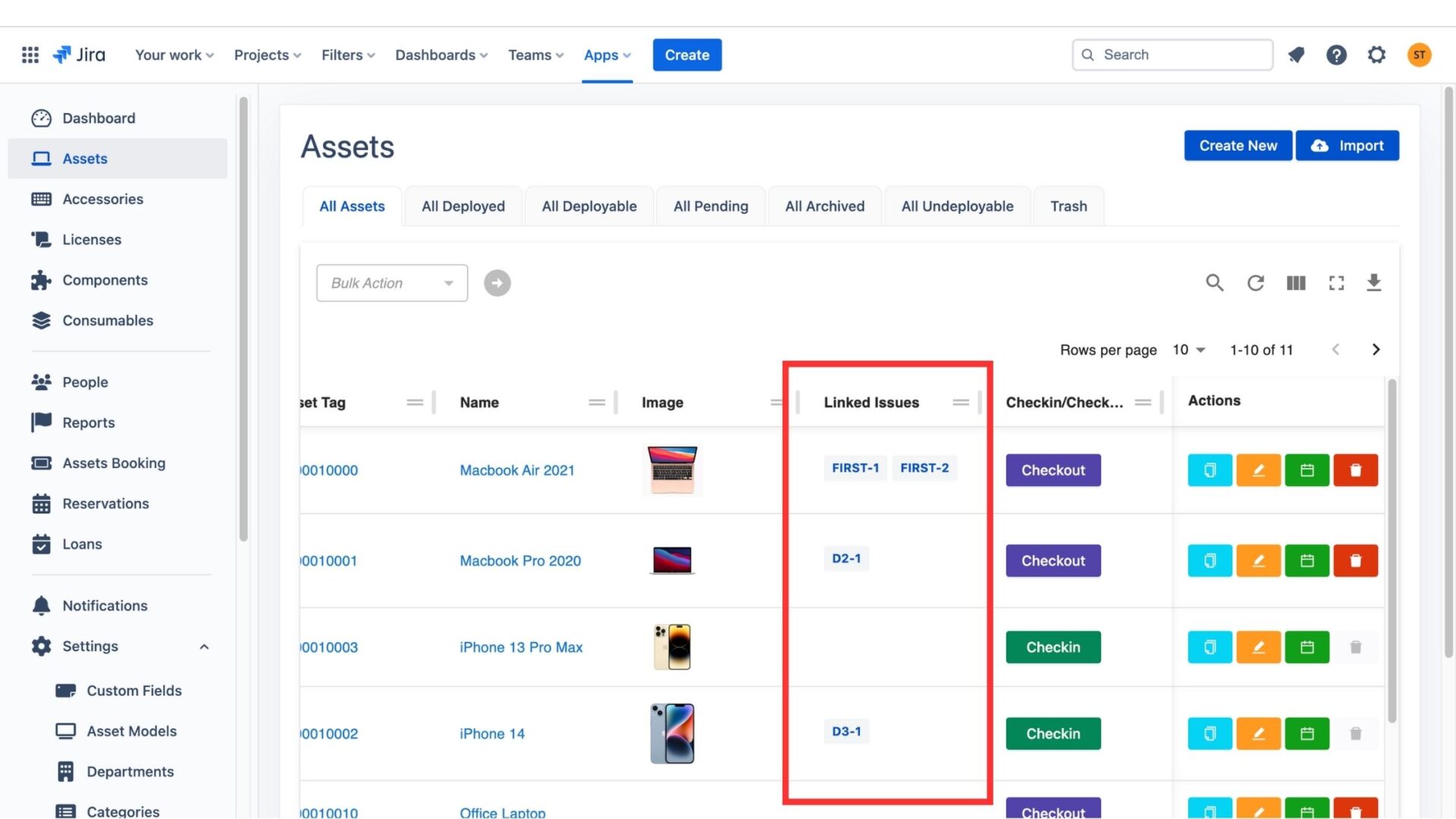AssetIT keeps track of and record any issues that are linked or unlinked to a specific asset