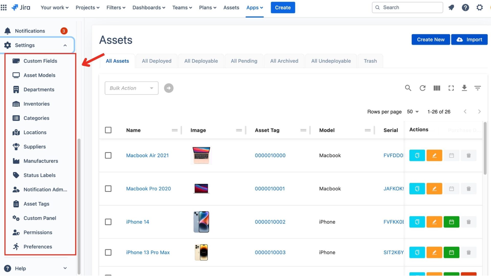 AssetIT enables users to customize every data to meet their needs