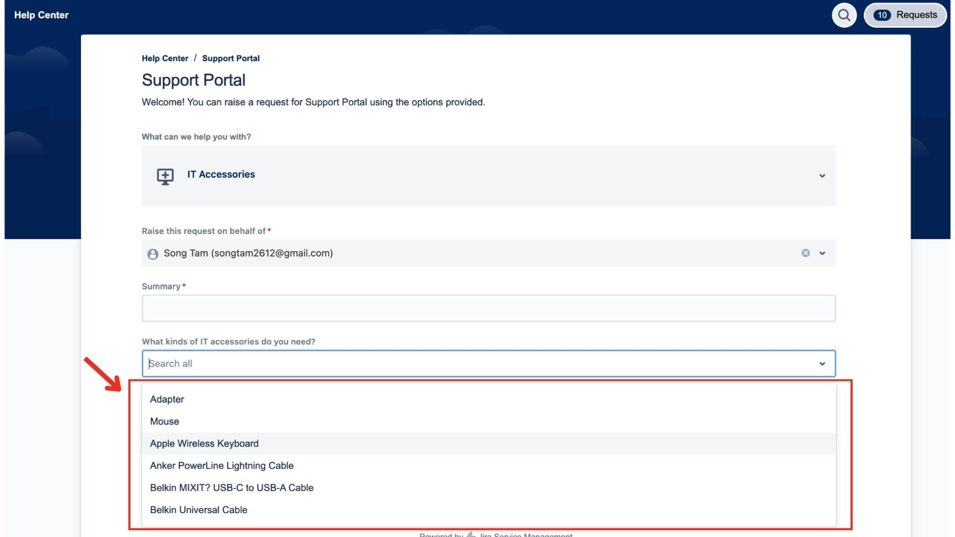 Easily integrate data from AssetIT into a request ticket in Jira Service Management