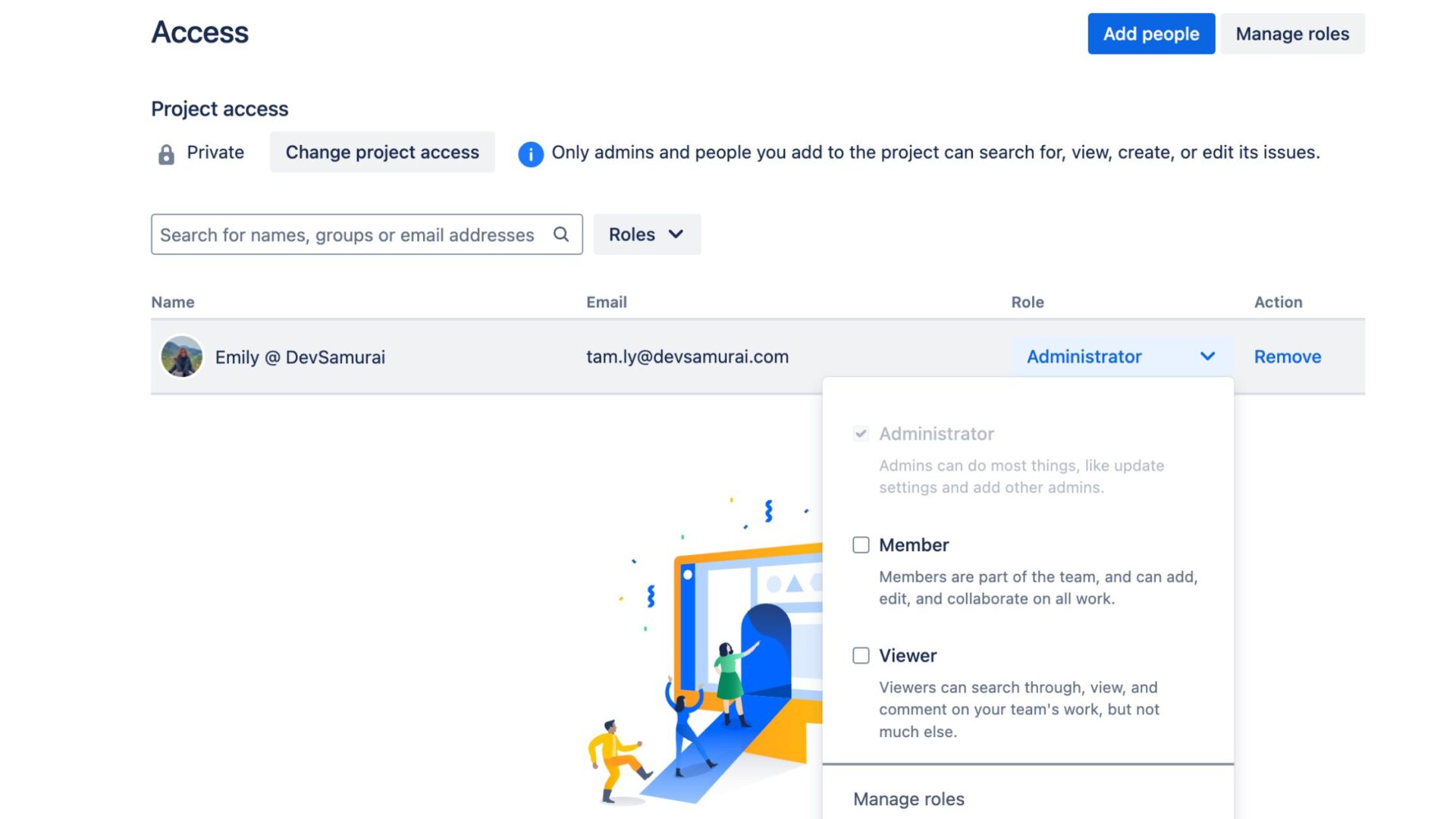 Manage and customize roles and permissions in Jira