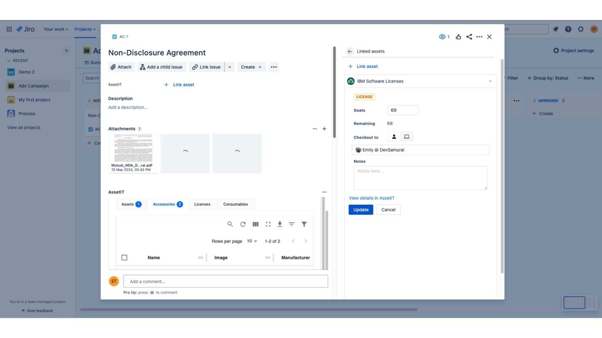 AssetIT integrates seamlessly with Jira products