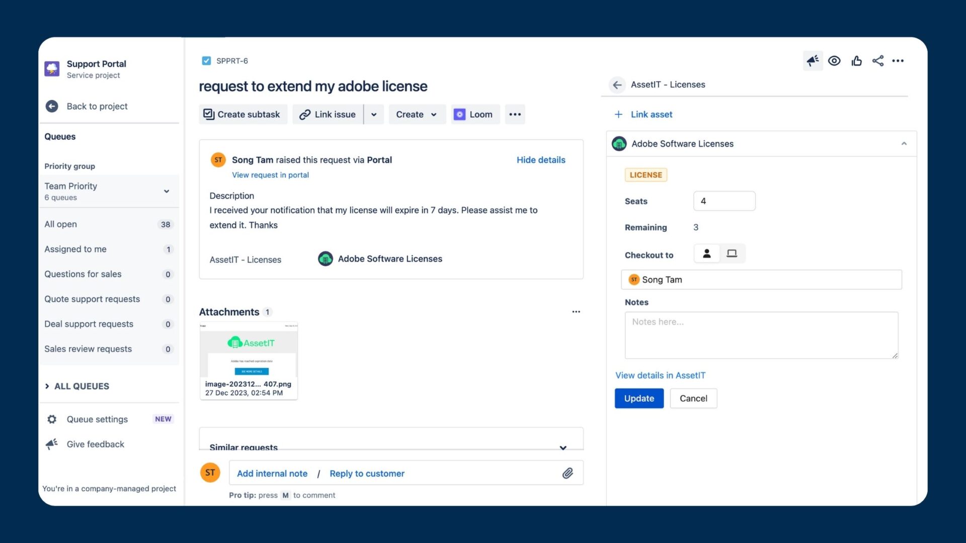 jira service management integration