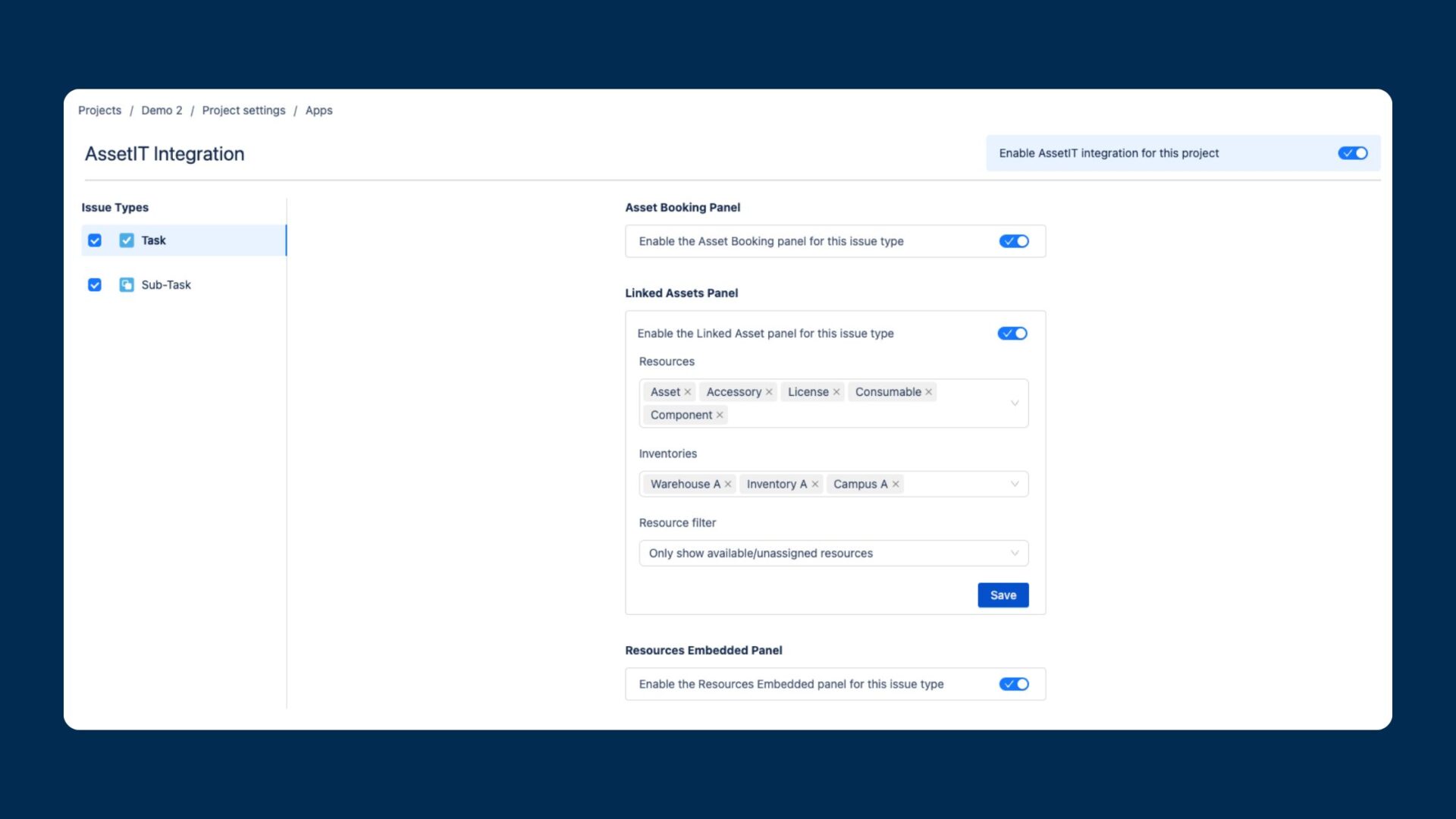 Jira inventory tracking tool allows you to filter assets based on specific criteria or access roles