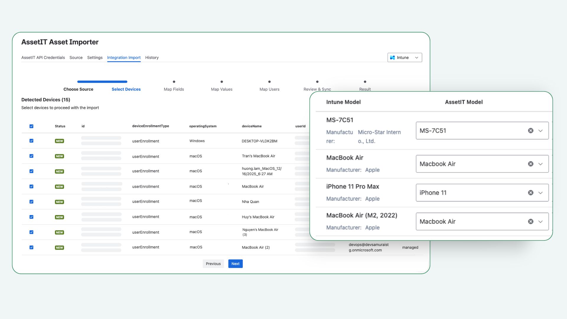 Import Device Data from Microsoft Intune to AssetIT